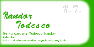 nandor todesco business card
